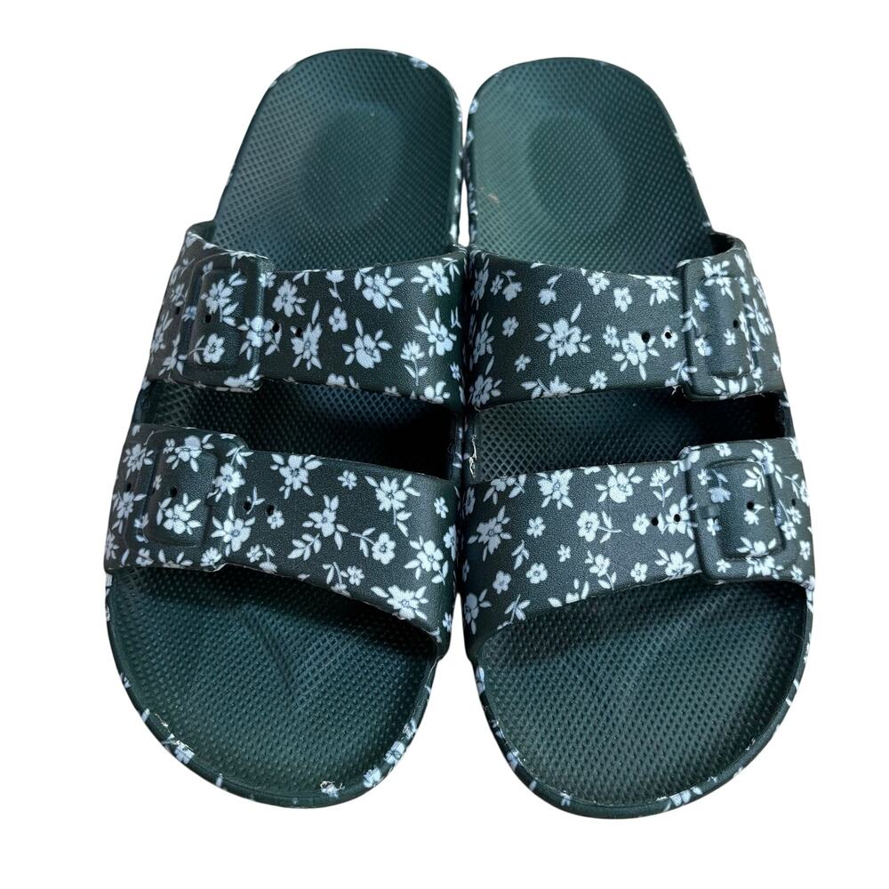 Freedom Moses Lily Rose Amazonia slide sandals green & white slide sandals EU 37